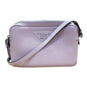 Prada Vitello Dino Shoulder Bag Pink Leather